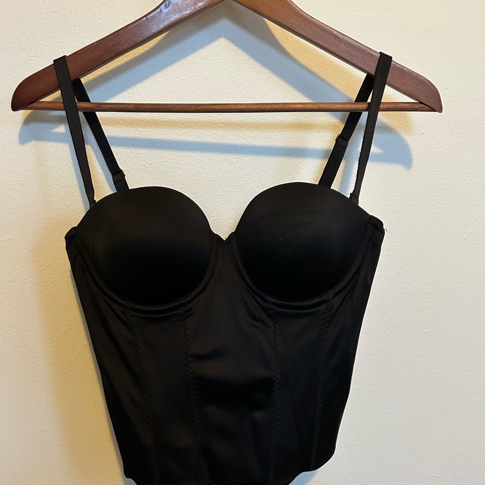 Victory's Secret Elegant Black Bustier Top